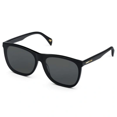 Shop Larsson & Jennings Black Wayfarer Sunglasses