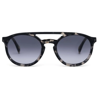 Shop Larsson & Jennings Grey Havana Aviator Sunglasses