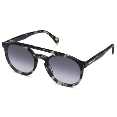 Shop Larsson & Jennings Grey Havana Aviator Sunglasses