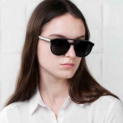 Shop Larsson & Jennings Grey Havana Aviator Sunglasses