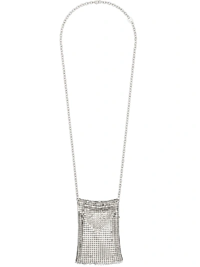 Shop Rabanne Chainmail Necklace In Metallic