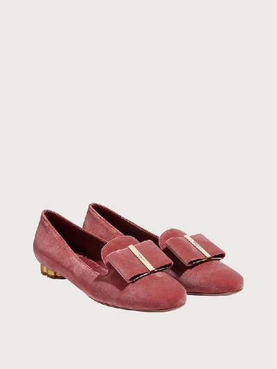 Shop Ferragamo Flower Heel Slipper Shoe In Pink
