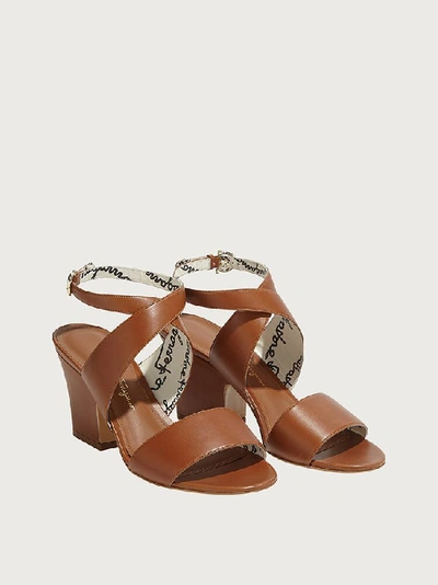 Shop Ferragamo Sandal In Brown