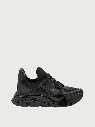 Shop Ferragamo Sneaker In Black