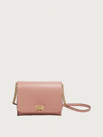 Shop Ferragamo Trifolio Flap Bag In Pink