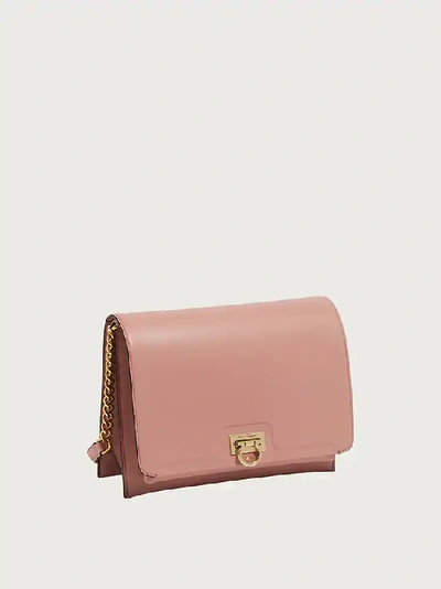 Shop Ferragamo Trifolio Flap Bag In Pink