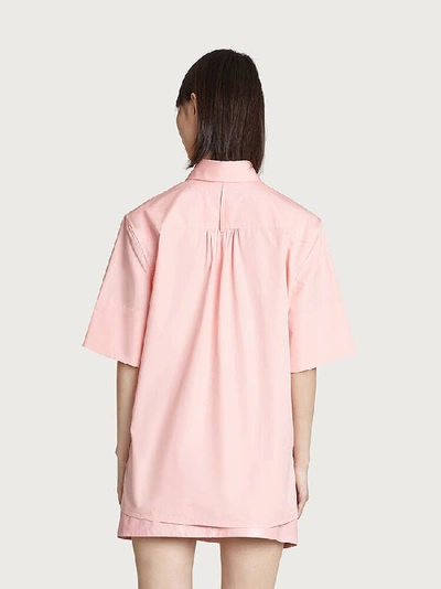 Shop Ferragamo Relaxed Short Sleeved Shirt In Pink