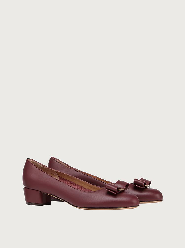 salvatore ferragamo vara dots mesh pumps