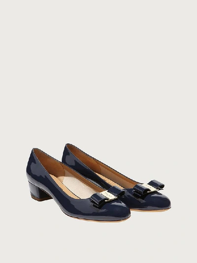 Shop Ferragamo Vara Pump In Blue