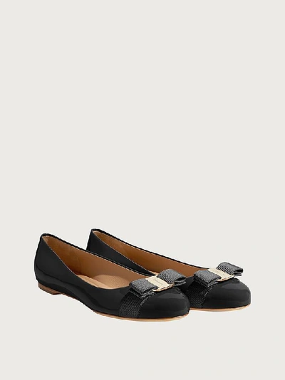 Ferragamo Varina Ballet Flat In Black
