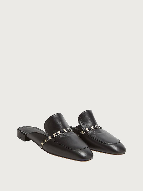 salvatore ferragamo slides black