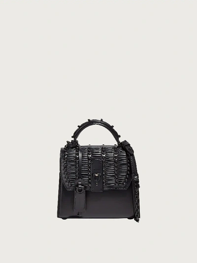 Shop Ferragamo Boxyz Bag Small In Black