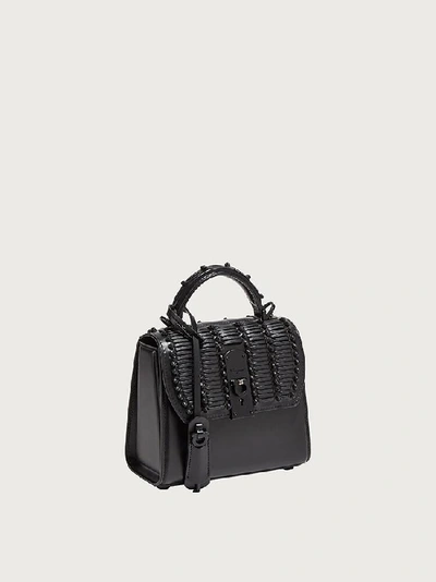 Shop Ferragamo Boxyz Bag Small In Black