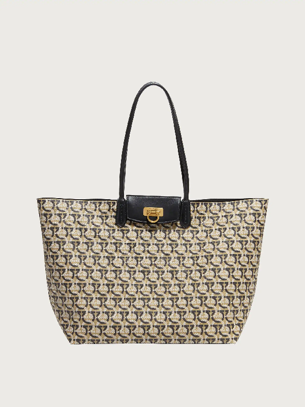 ferragamo gancini tote bag