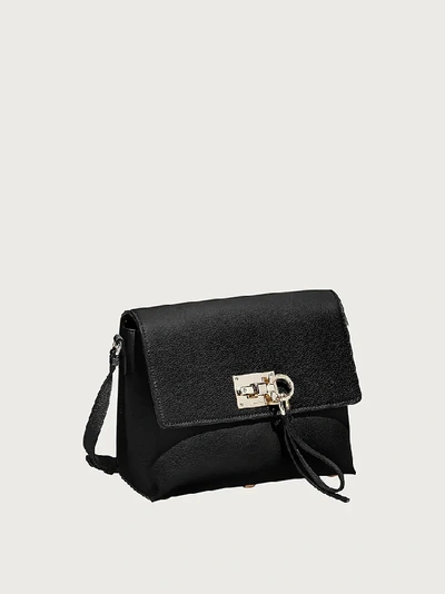 Shop Ferragamo Flap Studio Bag In Black