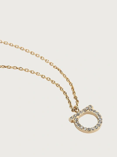 Ferragamo Gold-colored Necklace With Gancini Charm In Gold