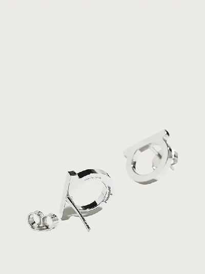 Ferragamo Gancini Earrings (l) In Silver