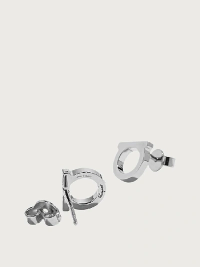 Ferragamo Gancini Earrings (l) In Silver