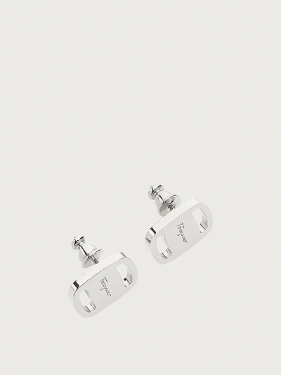 Salvatore Ferragamo Vara Plate Earrings (l) In Silver | ModeSens