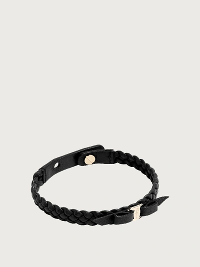 Shop Ferragamo Vara Bow Adjustable Bracelet In Black