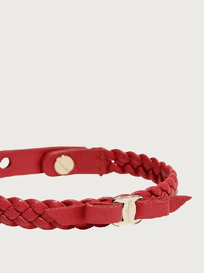 Shop Ferragamo Vara Bow Adjustable Bracelet In Red