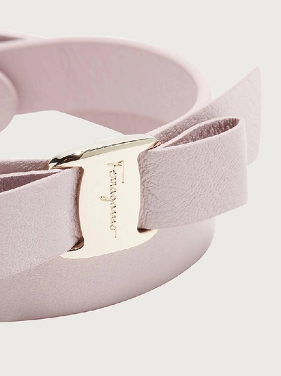 Shop Ferragamo Vara Bow Adjustable Bracelet In Pink