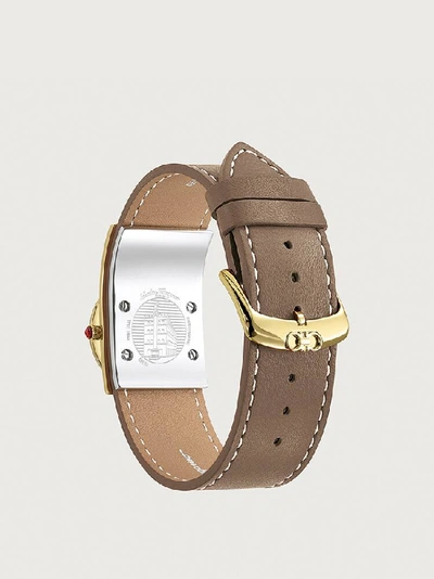 Shop Ferragamo Boxyz Watch In Brown