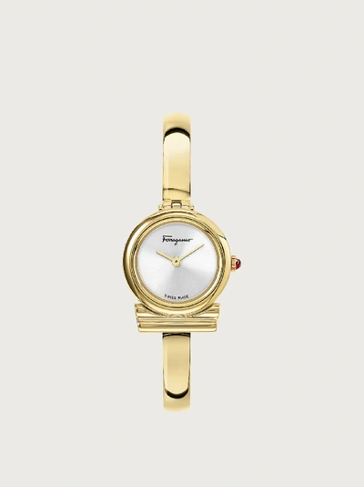Shop Ferragamo Gancini 22mm Watch In Gold