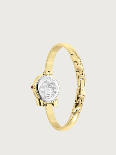 Shop Ferragamo Gancini 22mm Watch In Gold