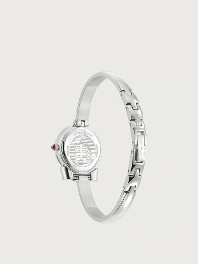Shop Ferragamo Gancini 22mm Watch In Silver