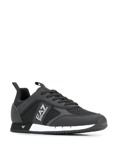 Shop Ea7 Leather Sneakers