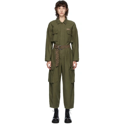 Shop R13 Khaki Abu Jumpsuit In Olive