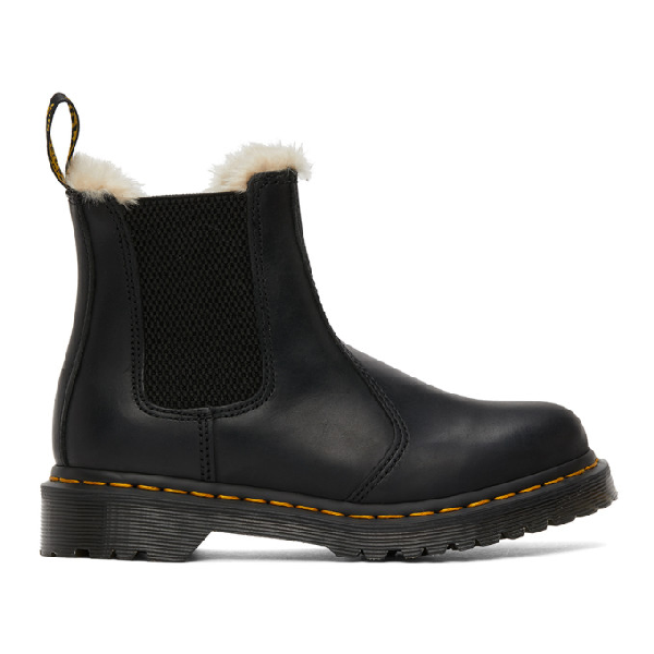 dr martens fur chelsea boots