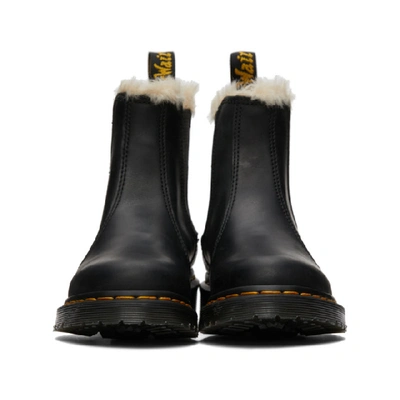 Shop Dr. Martens' Black Faux-fur 2976 Lenore Boots