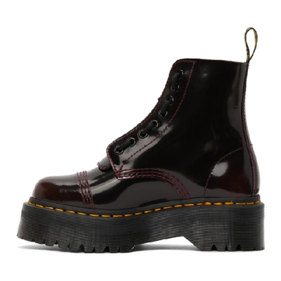 Shop Dr. Martens' Dr. Martens Red Sinclair Quad Retro Boots In Cherry Red