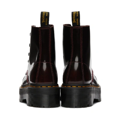 Shop Dr. Martens' Dr. Martens Red Sinclair Quad Retro Boots In Cherry Red