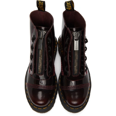 Shop Dr. Martens' Dr. Martens Red Sinclair Quad Retro Boots In Cherry Red