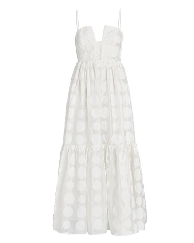 Shop Ulla Johnson Aimie Polka Dot Maxi Dress In White