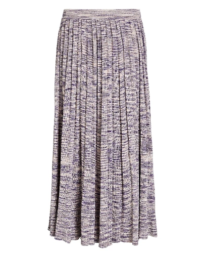 Shop Ulla Johnson Marlie Pleated Knit Midi Skirt In Purple-lt