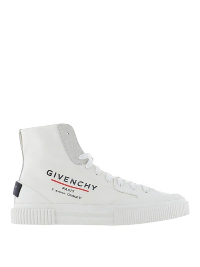 Shop Givenchy Tennis Light High Sneakers In White