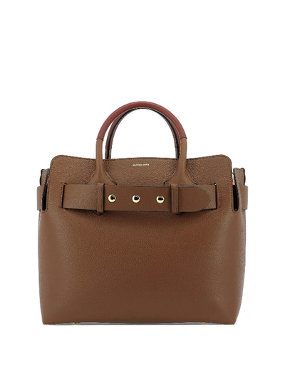 Shop Burberry The Belt S Leather Tote Bag In Brown