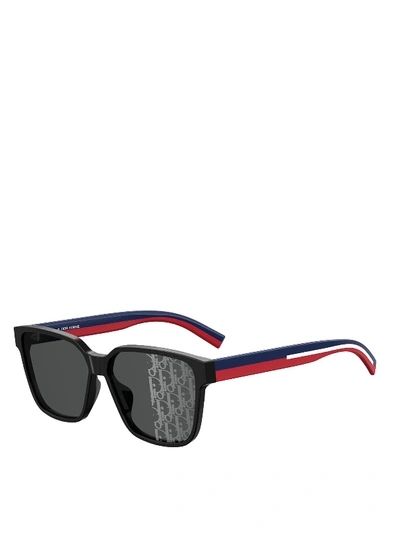 Shop Dior Flag Squared Sunglasses In Black