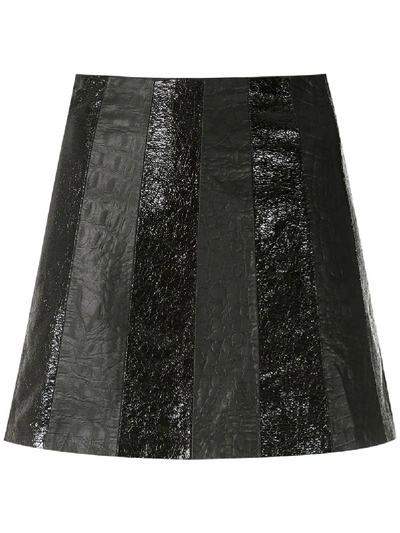 Shop Andrea Bogosian Rick Leather Skirt In Black