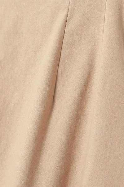 Shop Anna Quan Aura Linen-blend Midi Dress In Sand