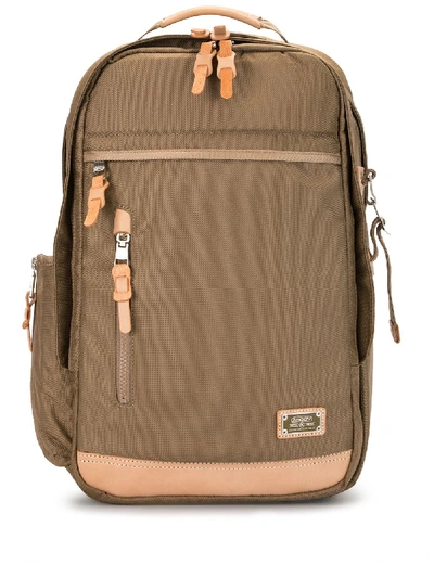 Shop As2ov Multi-pocket Nylon Backpack In Brown