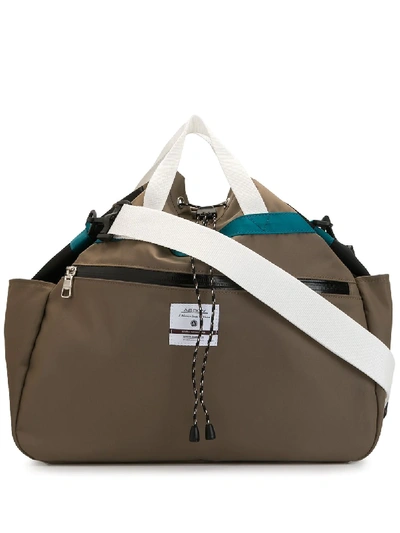 Shop As2ov Twill Drawstring Shoulder Bag In Brown