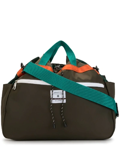 Shop As2ov Twill Drawstring Shoulder Bag In Green