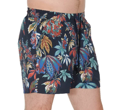 Shop Etro Floral Printed Swim Shorts In Multi