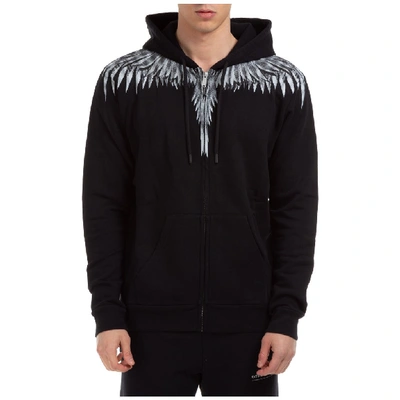 Shop Marcelo Burlon County Of Milan Wings Hooded Jacket In Black
