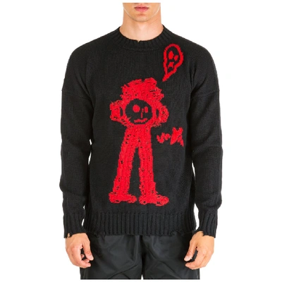 Shop Marcelo Burlon County Of Milan Sketch Motif Sweater In Black